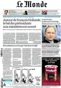 Le Monde et Suppléments du Dimanche 15 et Lundi 16 Avril 2012