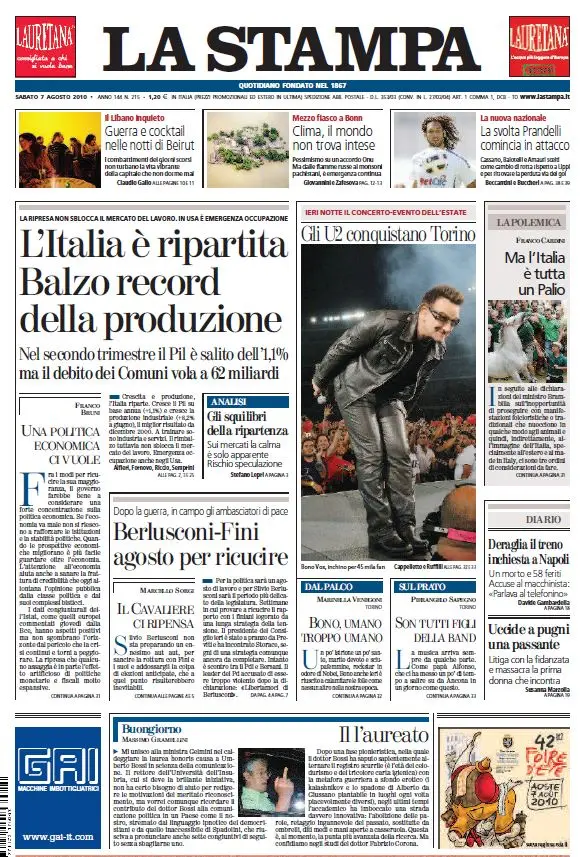 La Stampa (07-08-2010)