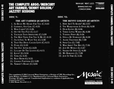 Art Farmer & Benny Golson - The Complete Argo-Mercury Jazztet Sessions (2004) {7CD Set, Mosaic MD7-225 rec 1960-1962}