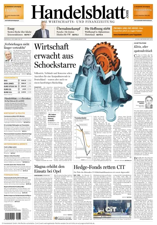 Handelsblatt vom 21.07.2009