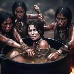 Tomb Raider on the Isle of Fierce Women (AI Generated)