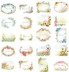 Vector Floral Frames