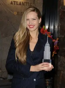Petra Nemcova at the Empire State Building in NYC October16, 2012