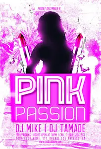 Pink Passion Party Flyer Template