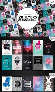 CreativeMarket - MINIMAL Flyer Template Bundle Vol.2