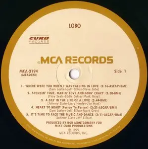 Lobo - Lobo (1979) 16-44 & 24-96 (2 rips - promo LP & 1st pressing LP) *Re-Up*