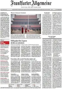 Frankfurter Allgemeine Zeitung vom Montag, 18. März 2013