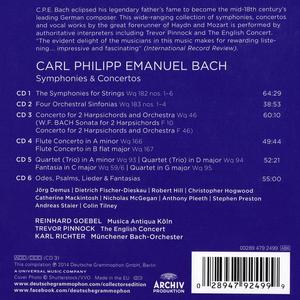 Reinhard Goebel, Trevor Pinnock, Karl Richter - C.P.E. Bach: Symphonies & Concertos [6CDs] (2014)