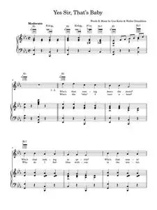 Yes Sir, That's My Baby - Bette Midler, Gus Kahn (Piano-Vocal-Guitar (Piano Accompaniment))