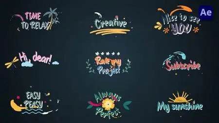 Colorful Lyric titles #2 [After Effects] 46567111