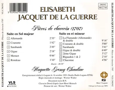Huguette Grémy-Chauliac - Jacquet de la Guerre: Pieces de clavecin (1992)