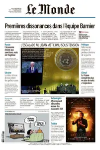 Le Monde du Jeudi 26 Septembre 2024