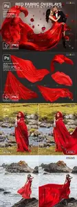 Photoshop  Flying Fabric Photoshop Overlays V3 10962262