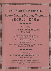 Facts About Marrage 1922 Independent Book Corp CW