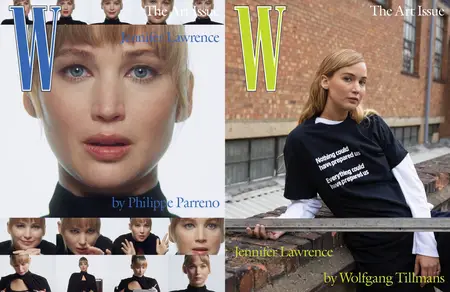 Jennifer Lawrence by Wolfgang Tillmans, Elizabeth Peyton & Philippe Parreno for W Magazine Volume #6 2025