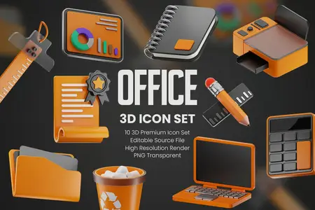 EE - Office 3D Icon Set JQCR7K5