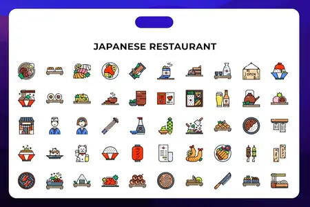 EE - Japanese Restaurant Icons 3N75C8A