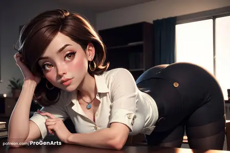 Helen Parr - in an Office Situation (AI Generated)