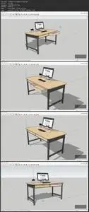 30 Minute Sketchup Lesson for Beginners - Step by Step Desk Build, 3D Modeling and Design 2020