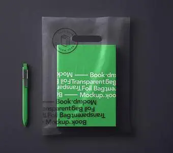 Book Transparent Bag Mockup
