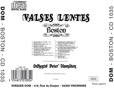Orchestre Peter Hamilton – Valses lentes. Boston (1990's)