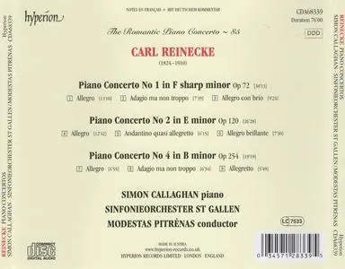Simon Callaghan, Modestas Pitrenas - The Romantic Piano Concerto Vol. 85: Carl Reinecke: Piano Concertos (2023)