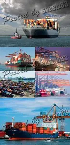 Stock Photo - Port & Container Ships