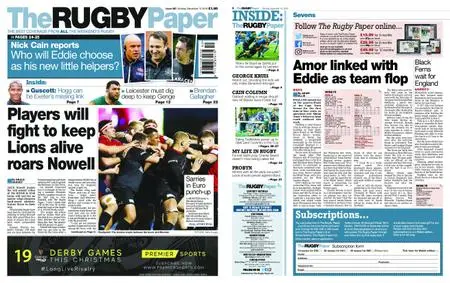 The Rugby Paper – December 15, 2019