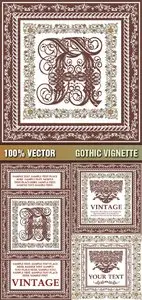 Stock Vector - Gothic Vignette
