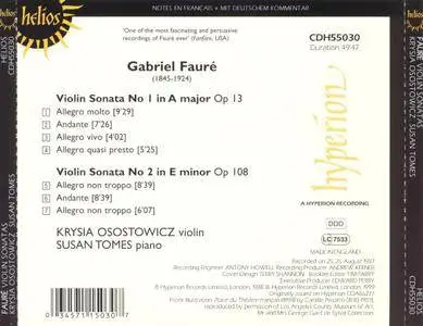 Krysia Osostowicz, Susan Tomes - Gabriel Fauré: Violin Sonatas (1999)