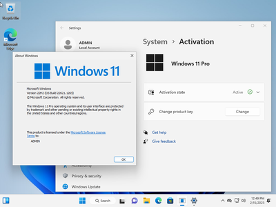 Windows 11 Pro 22H2 Build 22621.1265 (No TPM Required ) Preactivated Multilingual February 2023