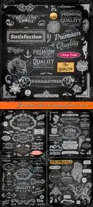 Guarantee label and baroque frames vector 2