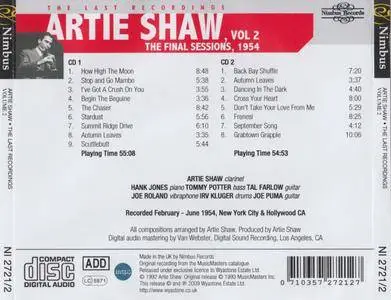 Artie Shaw - The Last Recordings, Volume 2 - THe Final Sessions (1954) {2CD Wyastone-Nimbus NI 2721~22 rel 2009}