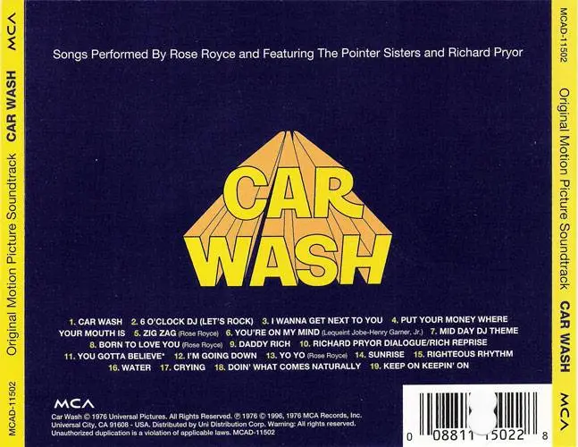 Va Car Wash Original Motion Picture Soundtrack 1976 1996