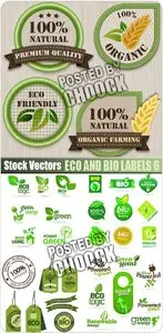 Eco and Bio labels 6 - Stock Vector