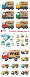 Vectors - Delivery and Shipping Symbols Set