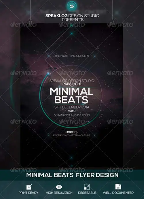 GraphicRiver Minimal Beat's Event Flyer Design