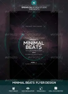 GraphicRiver Minimal Beat's Event Flyer Design