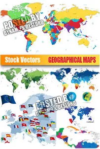 Geographical maps - Stock Vectors