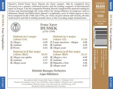 Aapo Häkkinen, Helsinki Baroque Orchestra - Franz Xaver Dussek: Four Symphonies (2012)