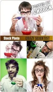 Crazy scientist - Stock Photo