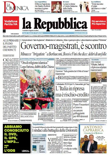 La Repubblica (18-10-09)