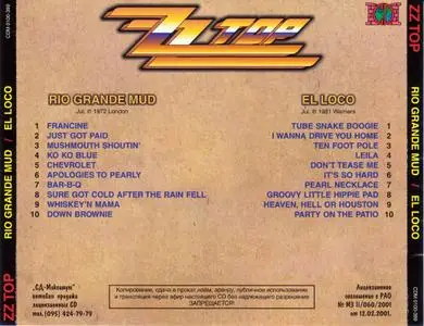 ZZ Top - Rio Grande Mud `72, El Loco `81 (2001)