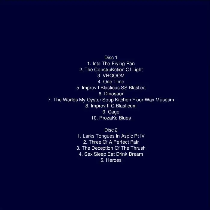 King Crimson - Shepherd's Bush Empire, London, England - July 03, 2000 (2009) {2CD DGM 16/44 Official Digital Download}