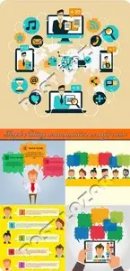 People chatting communication concept vector