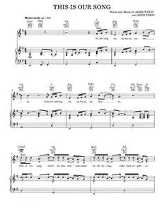 This Is Our Song (from Camp Rock 2) - Demi Lovato, Joe Jonas (Piano-Vocal-Guitar)