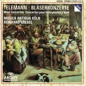 Reinhard Goebel, Musica Antiqua Köln - Georg Philipp Telemann: Bläserkonzerte / Wind Concertos (1987)