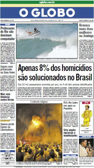 Jornal O Globo - 9 de maio de 2011
