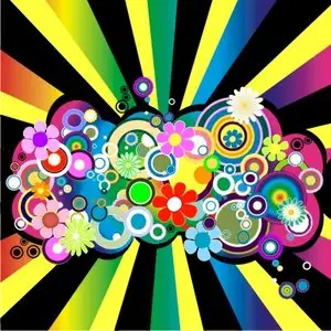 Vector CIRCLES AND FLOWERS 6002524