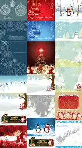 20 Winter Illustrations Vector Set